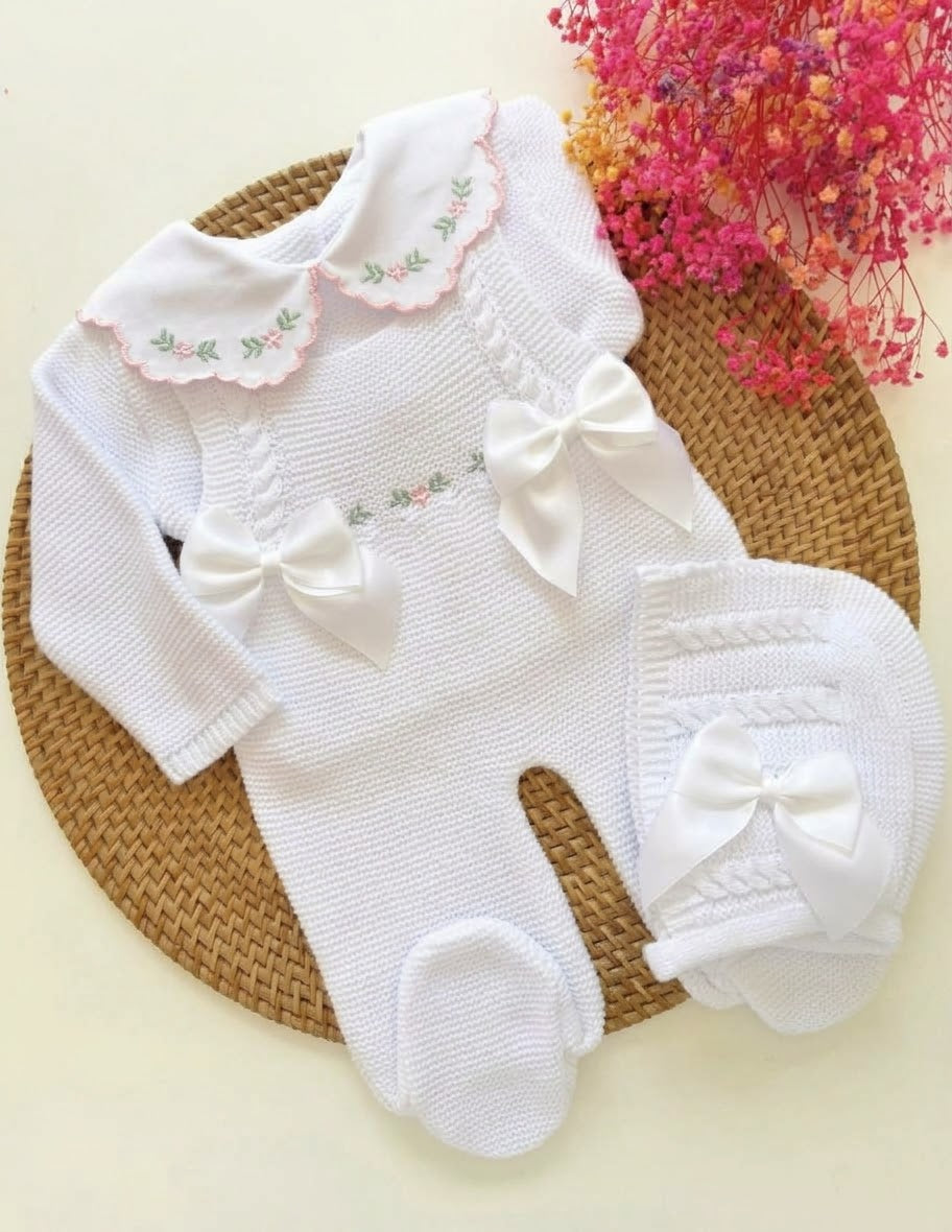 Flores Overalls - Blanco - Ella Marina Baby