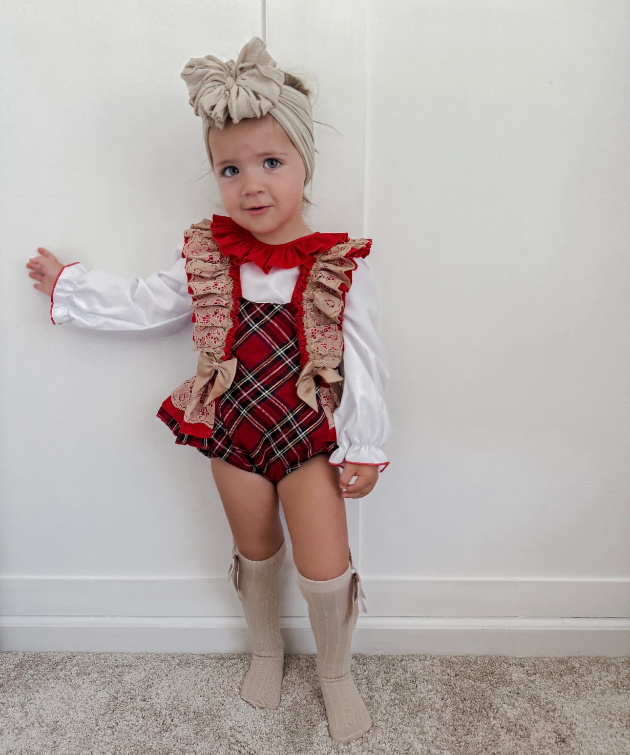 Red and Gold Frill Overalls