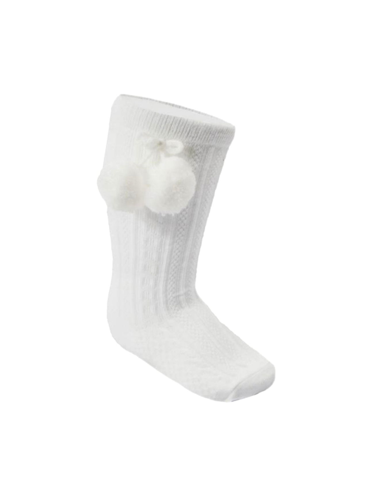 White Bobble Socks - Ella Marina Baby