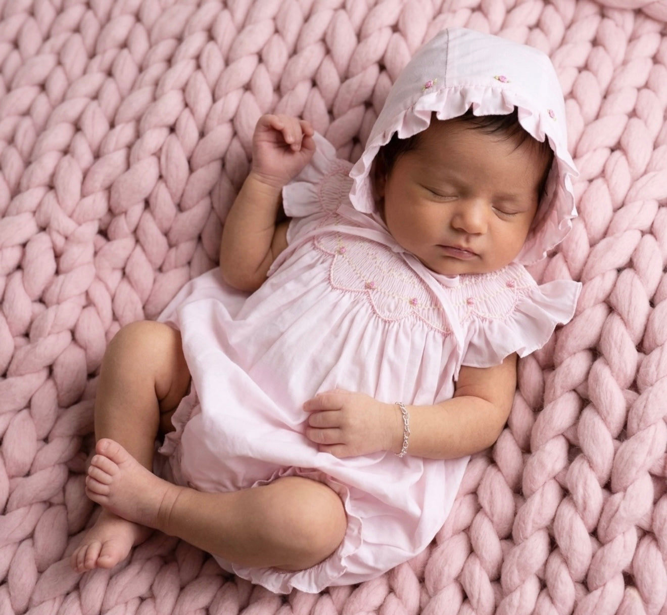 Smocked Rosebud Bubble Set - Ella Marina Baby