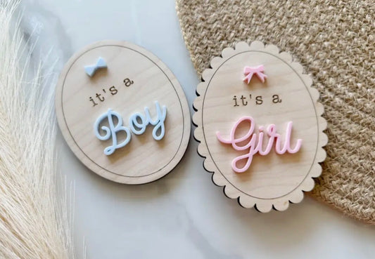 Baby Gender Reveal Sign