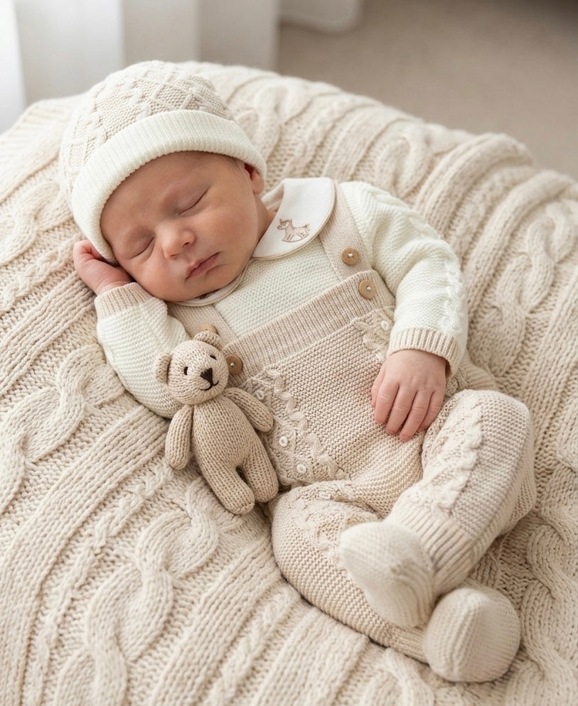 Rocking Horse Overalls - Ivory