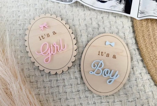 Baby Gender Reveal Sign