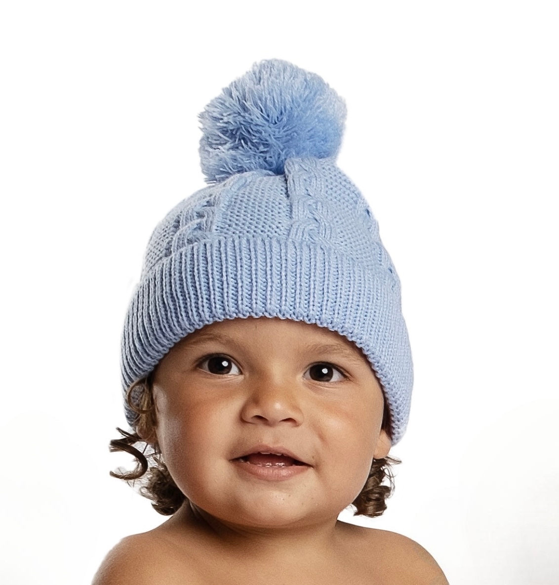 Blue Bobble Hat - Ella Marina Baby