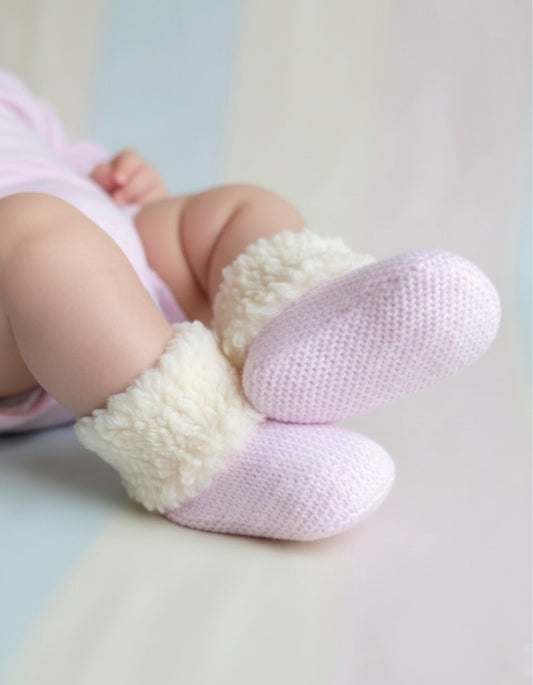Pink Fleece Bootie
