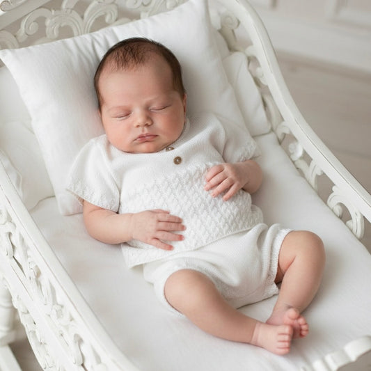 Portuguese Short Set - White - Ella Marina Baby