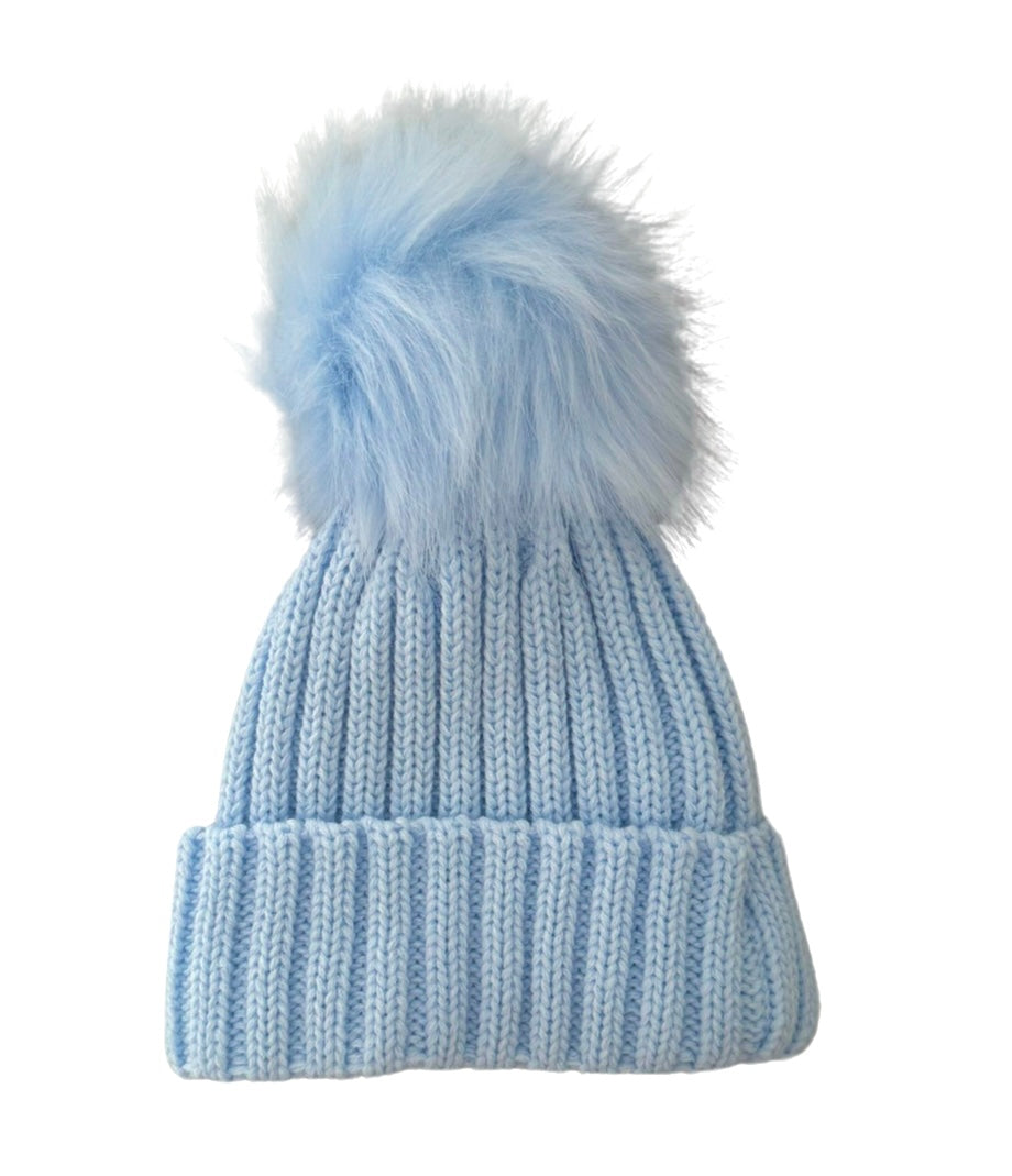 Blue Bobble Hat - Ella Marina Baby