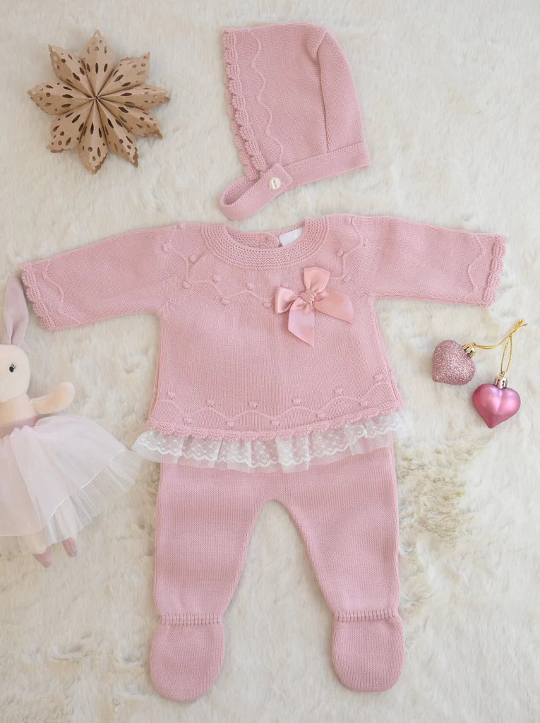 Bridget Knit Set - Dusty Pink - Ella Marina Baby