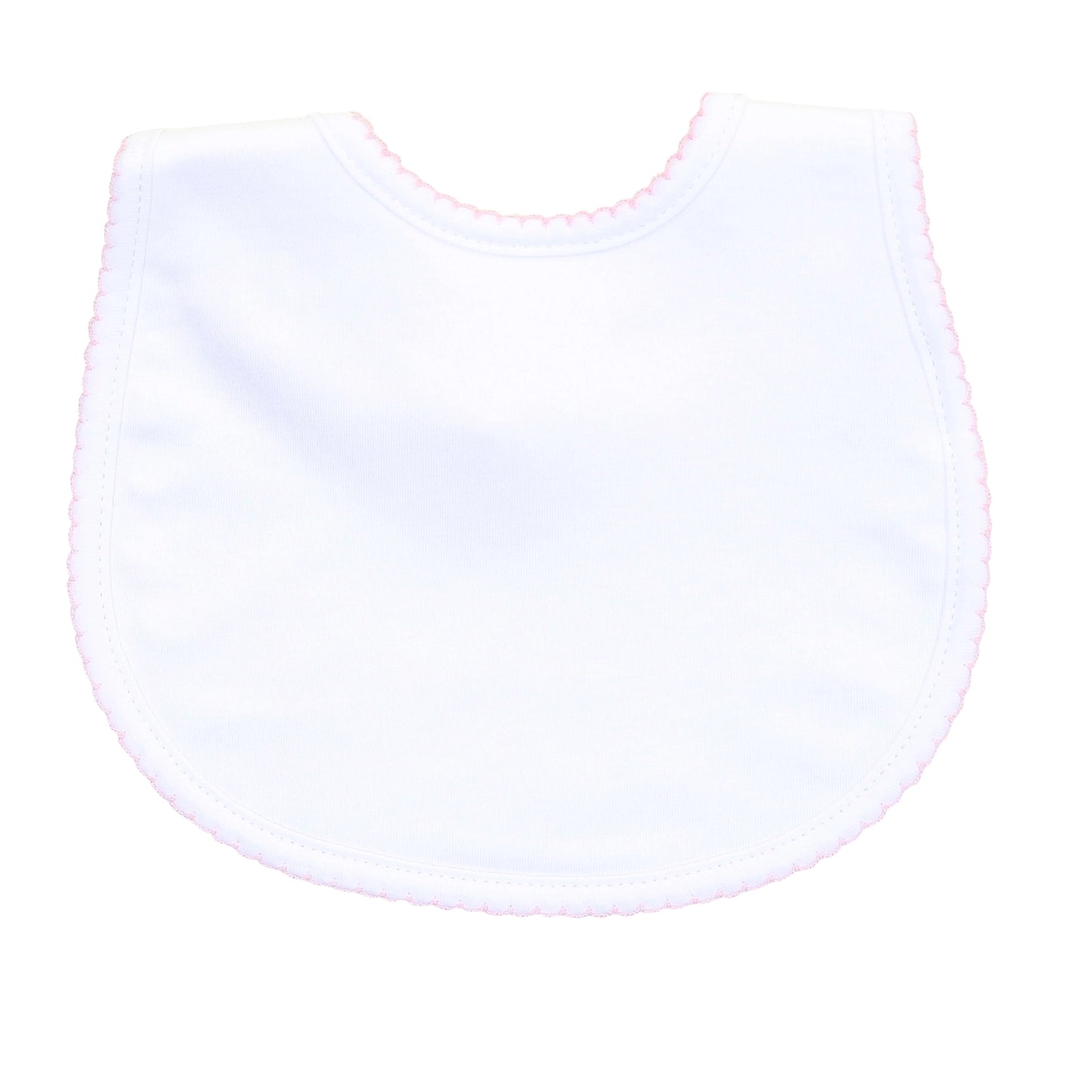 Pima Cotton Pink Trim Bib