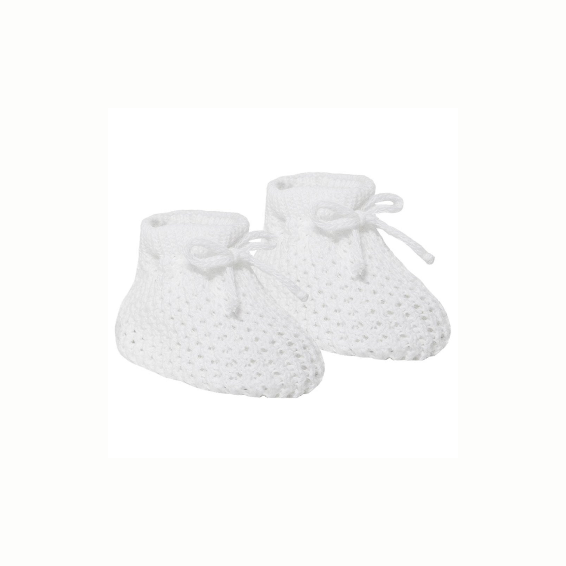 White Tie Booties - Ella Marina Baby
