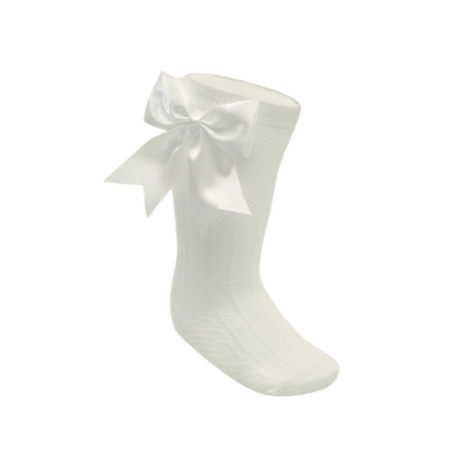 Cream/Ivory Knee Length Socks